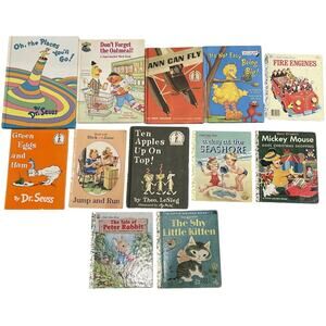 VTG Children Book Dr. Seuss Summer Reading Homeschooling Mixed Lot Of 12